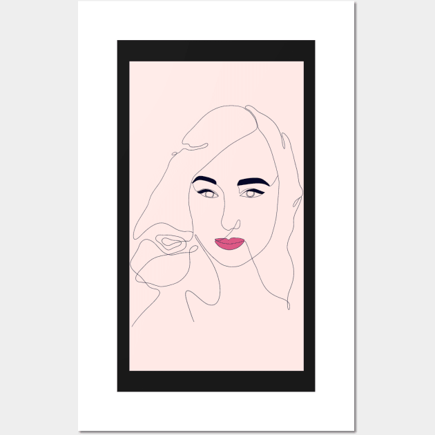 Line Art Lady Wall Art by designr-shop